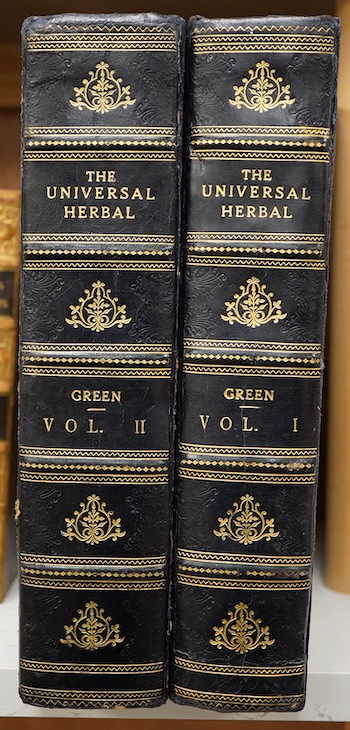 Green, Thomas - The Universal Herbal; or, Botanical, Medical, and Agricultural Dictionary. Containing an account of all the known plants in the world, arranged according to the Linnean system ... 1st edition, 2 vols. wit